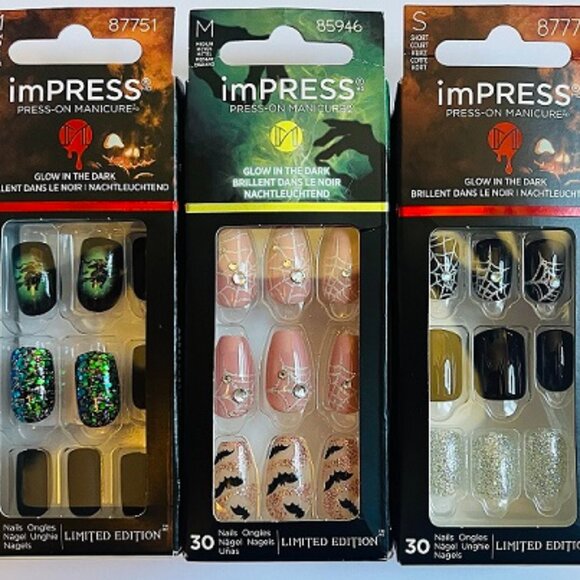 imPRESS Other - ImPRESS Halloween Nails - 2 full sets, 1 partial set